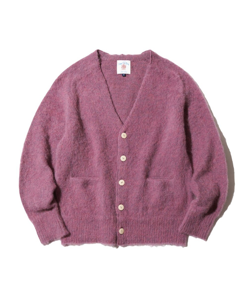 【オンワード】 J.PRESS MEN>トップス 【J.PRESS ORIGINALS】SHETLAND WOOL SHAGGY SADLE CARDIGAN パープル M メンズ