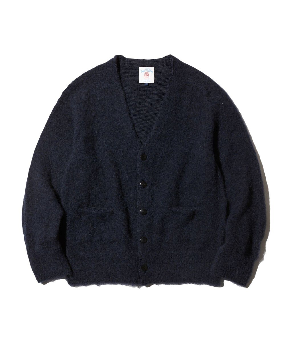 【オンワード】 J.PRESS MEN>トップス 【J.PRESS ORIGINALS】SHETLAND WOOL SHAGGY SADLE CARDIGAN ネイビー LL メンズ