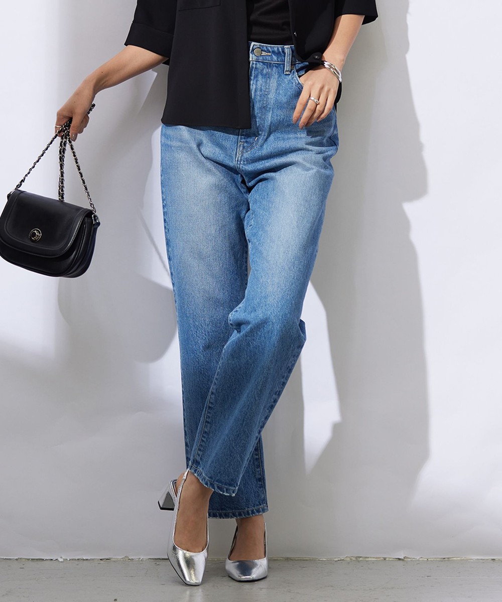 【オンワード】 ICB>パンツ 【洗える】 ウォーターリサイクルデニム ブルー 24 レディース 【オンワード】 ICB>パンツ 【洗える】 ウォーターリサイクルデニム ブルー 24 レディース