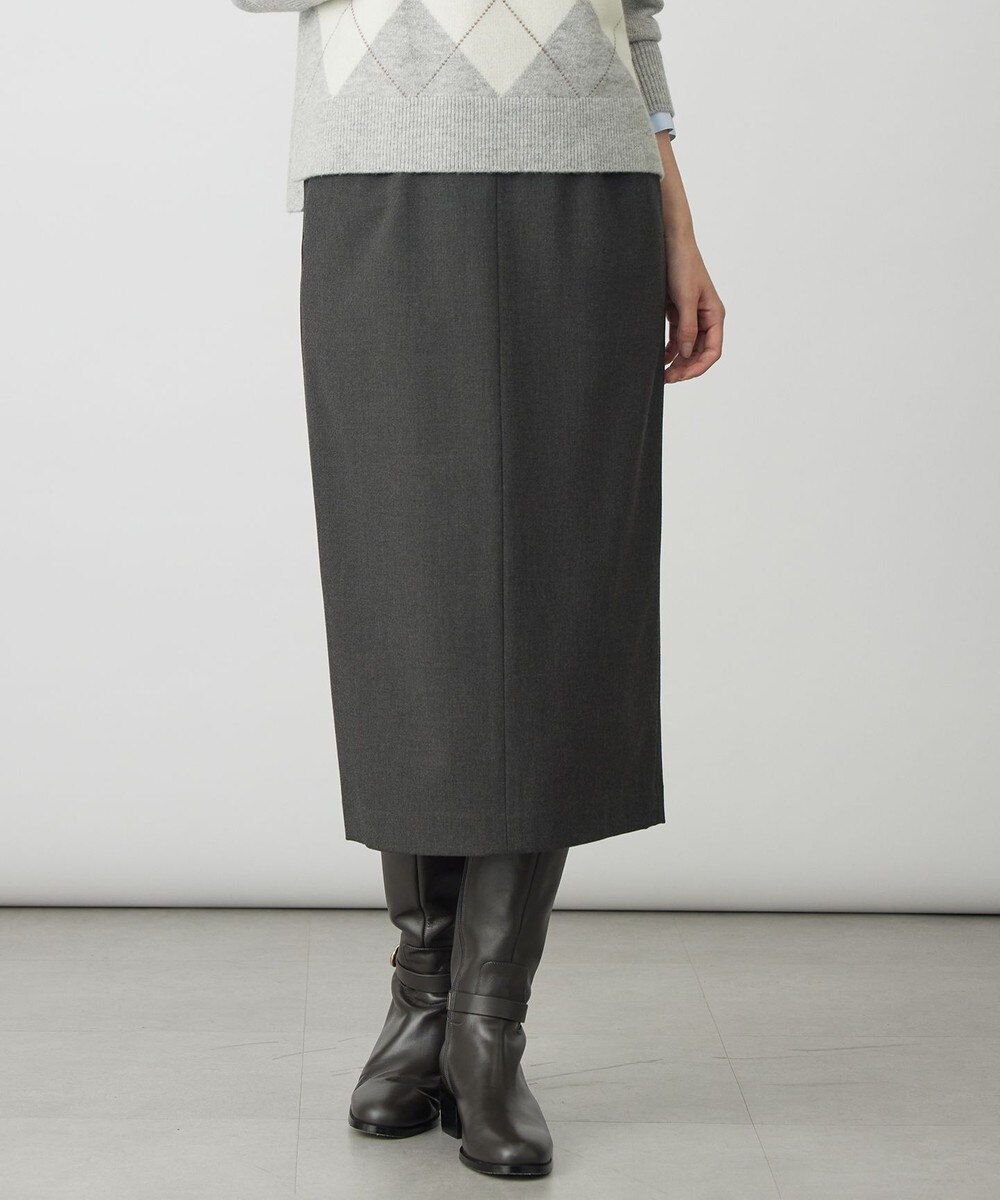 【オンワード】 J.PRESS LADIES>スカート SOFTサーモ2way ナロースカート チャコール 9 レディース