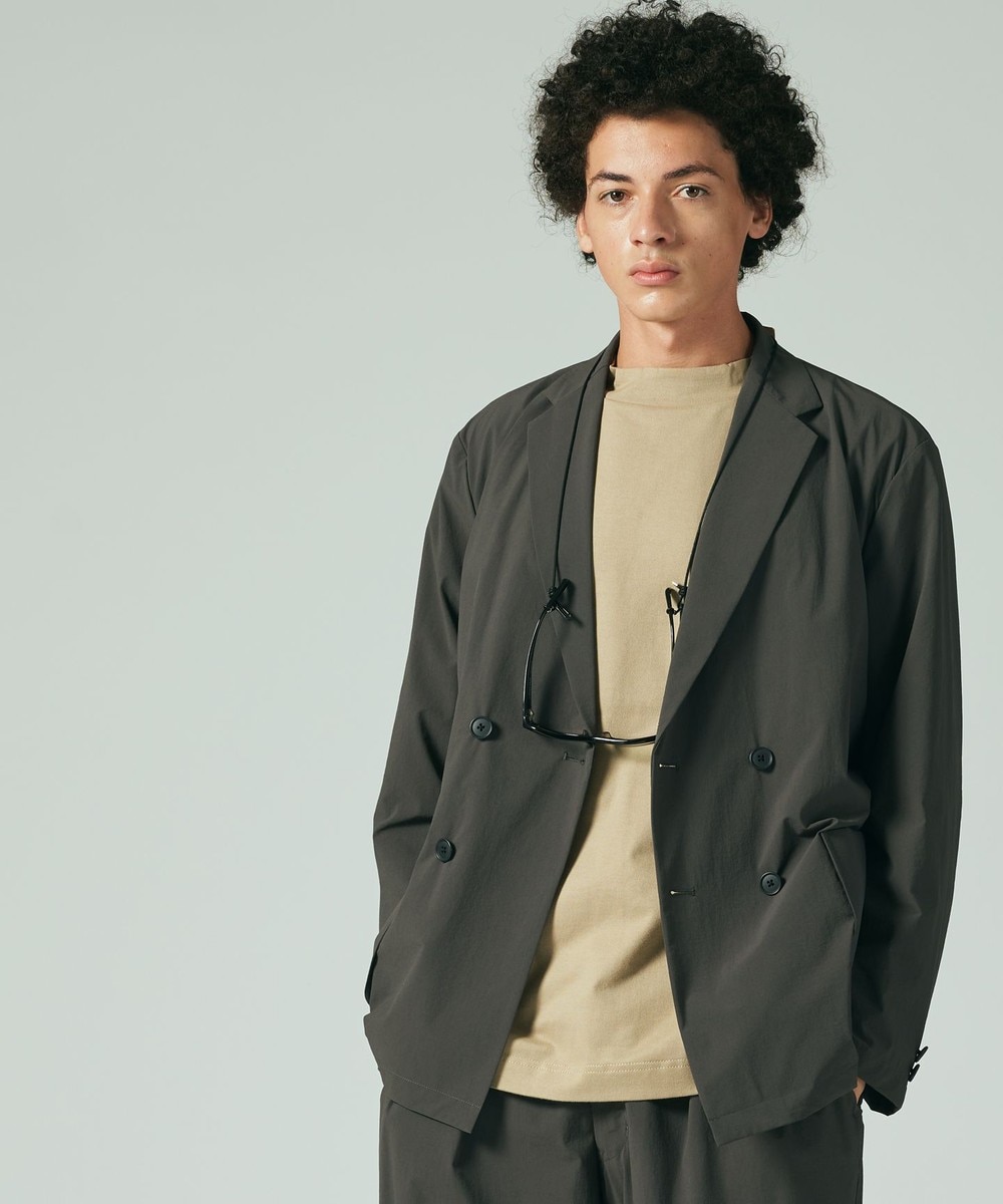 【オンワード】 J.PRESS YORK STREET>ジャケット/アウター 2WAY ナイロンタフタ ダブルブレストジャケット ネイビー M メンズ 【送料無料】