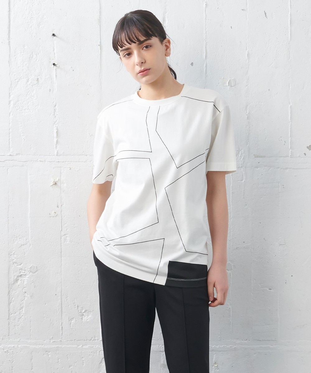 【オンワード】 JOSEPH STUDIO>トップス 【洗える】ロックプリントT ライトオレンジ L レディース 【送料無料】