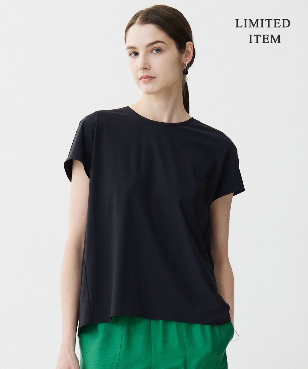 【オンワード】 ICB>トップス 【WEB限定・接触冷感・UVカット・速乾】マットスキューバ 半袖プルオーバー ブラック M レディース 【オンワード】 ICB>トップス 【WEB限定・接触冷感・UVカット・速乾】マットスキューバ 半袖プルオーバー ブラック M レディース