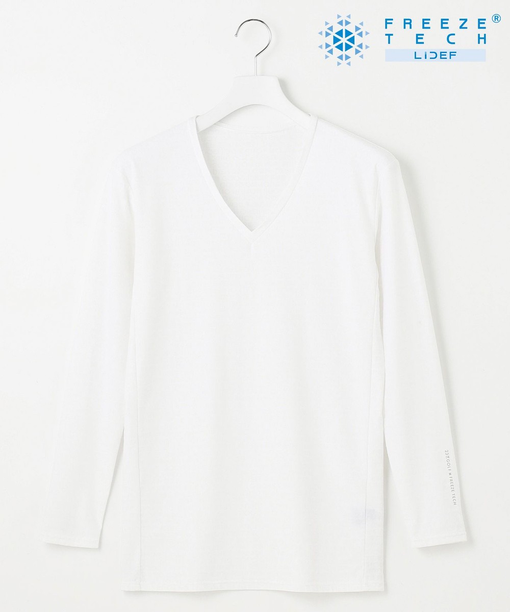 【オンワード】 23区GOLF>トップス 【MEN】氷撃シリーズ【接触冷感/防臭/UVケア/吸水速乾】Vネック インナー ホワイト M メンズ 【オンワード】 23区GOLF>トップス 【MEN】氷撃シリーズ【接触冷感/防臭/UVケア/吸水速乾】Vネック インナー ホワイト M メンズ