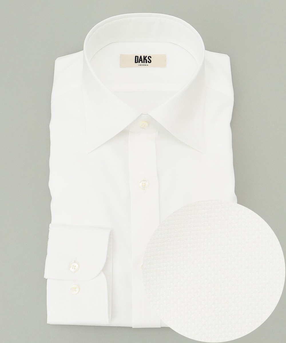 ＜オンワード＞DAKS>トップス ロイヤルオックスフォード レギュラーカラードレスシャツ ホワイト M82 メンズ 【送料無料】