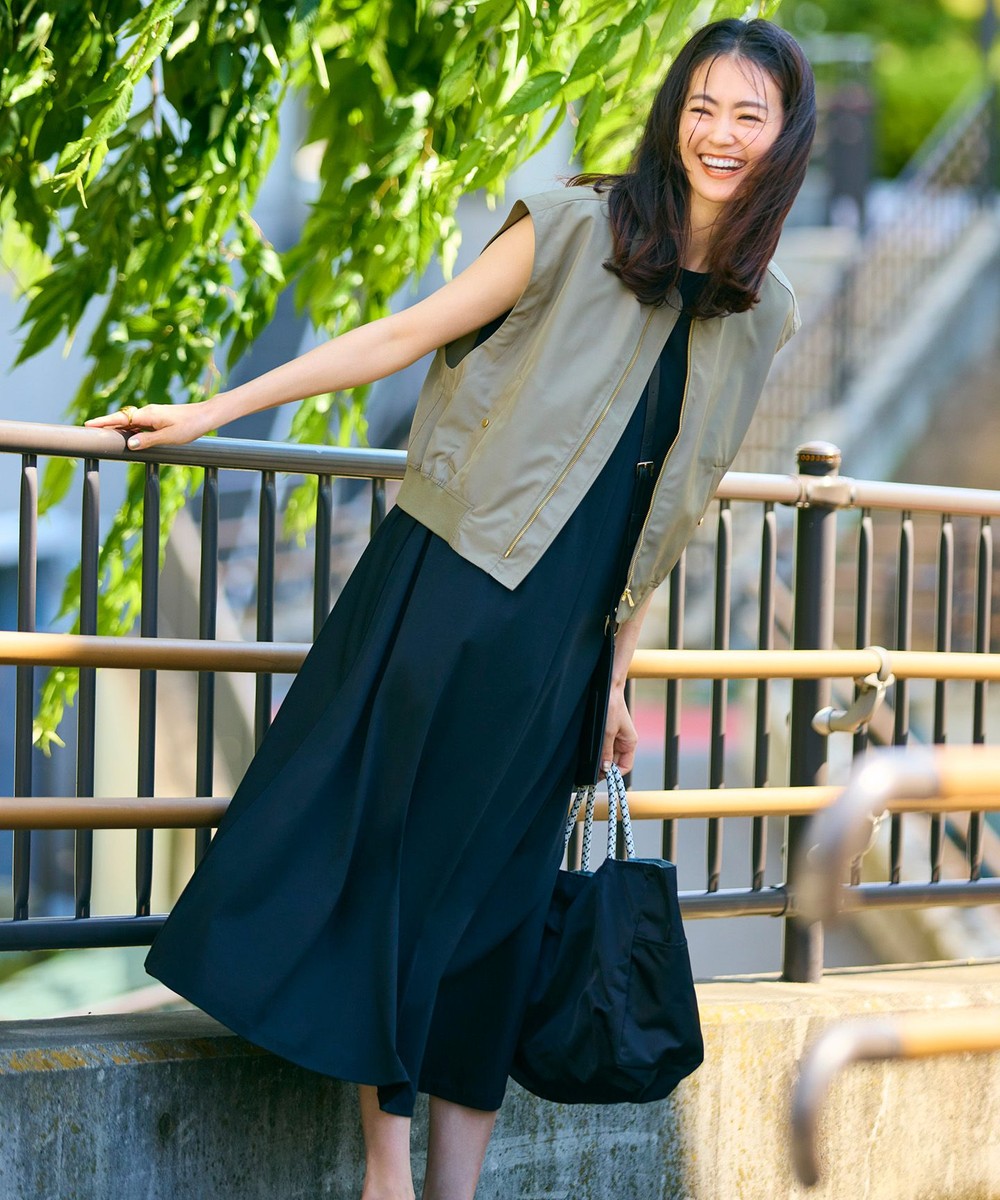 【オンワード】 UNFILO>ワンピース 【STORY×UNFILOコラボ】MA-1ジレ付き ワンピース カーキ×ブラック S レディース 【オンワード】 UNFILO>ワンピース 【STORY×UNFILOコラボ】MA-1ジレ付き ワンピース カーキ×ブラック S レディース