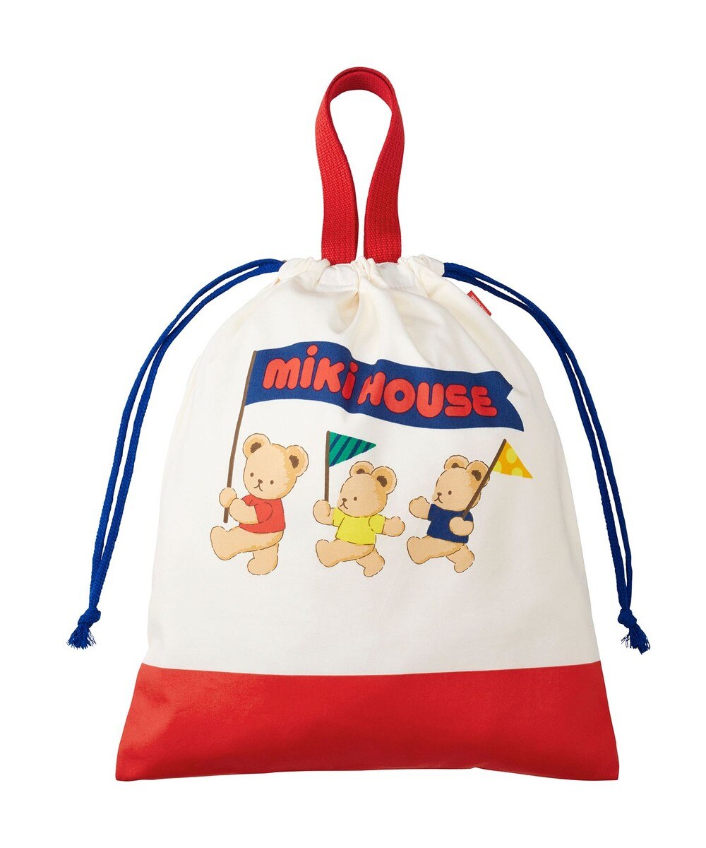 【オンワード】 MIKI HOUSE HOT BISCUITS>バッグ 【ミキハウス】 ミキハウスベア 手紐巾着 赤 サイズなし キッズ