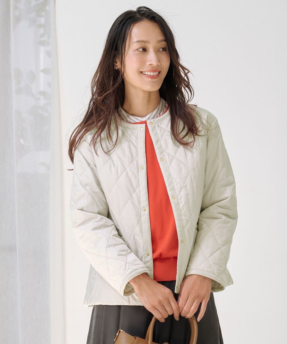 【オンワード】 J.PRESS LADIES>ジャケット/アウター 【WEB限定カラーあり】コンパクトタフタキルティング ブルゾン アイボリー 11 レディース