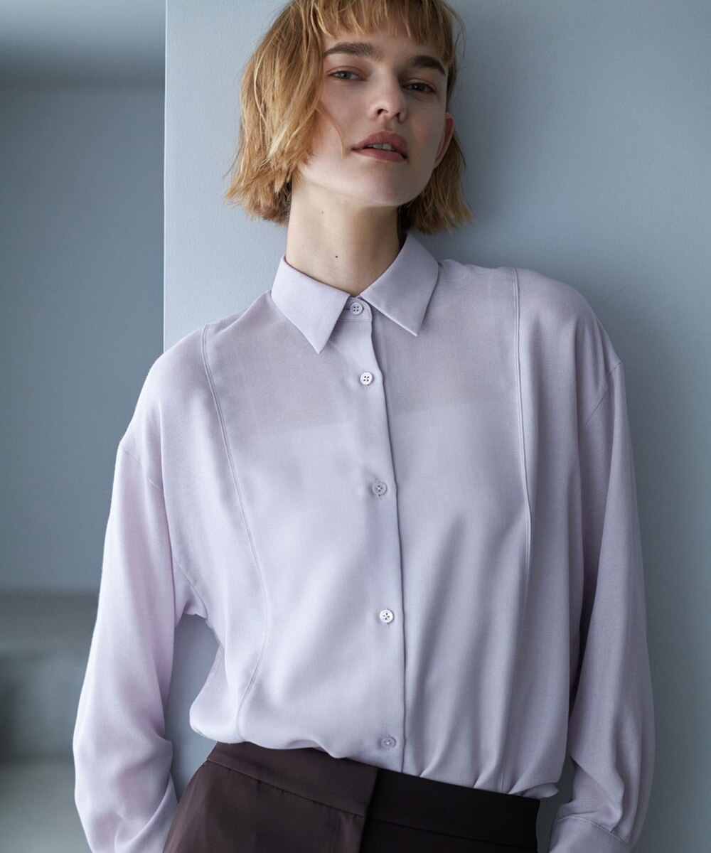 【オンワード】 ICB>トップス 【洗える】 シアービエラ デザインシャツ シェルピンク 6 レディース