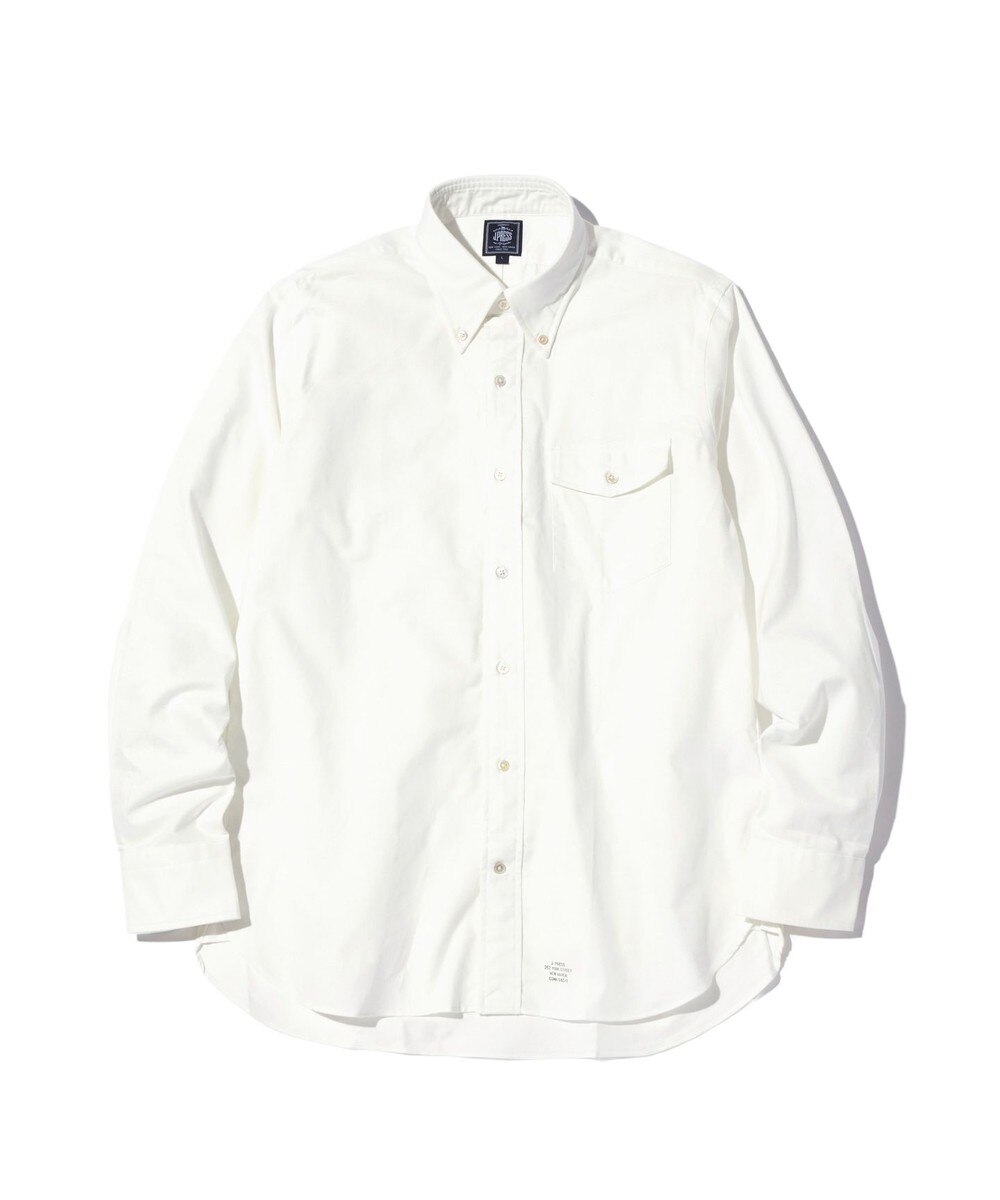 【オンワード】 J.PRESS MEN>トップス 【定番 / 不変の品格】アービング シャツ / ボタンダウン ホワイト M メンズ