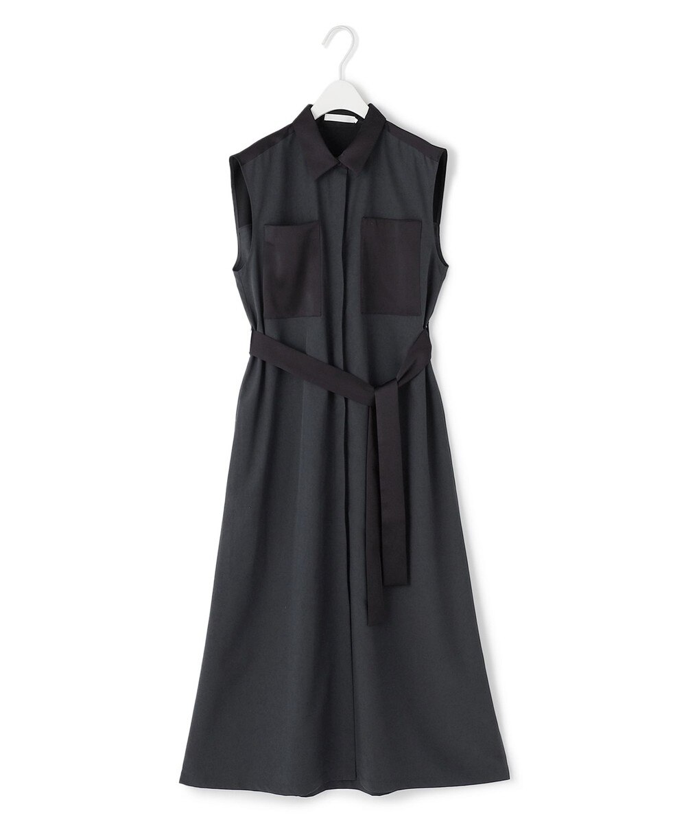 【オンワード】 ICB>ワンピース 【WEB＆一部店舗限定】 AiryTypewriter ノースリーブワンピース ネイビー×ブラック 4 レディース