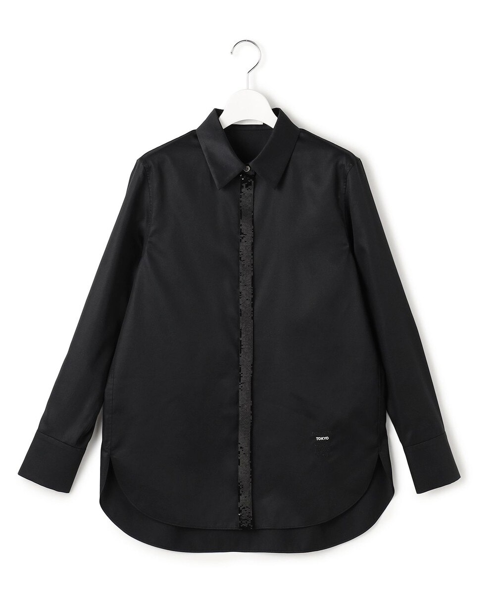 【オンワード】 ICB L（大きいサイズ）>トップス 【30th ANNIVERSARY】TOKYOスパンコールシャツ ブラック 42 レディース