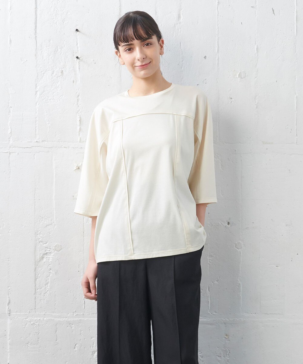 【オンワード】 JOSEPH STUDIO>トップス 【洗える】ソフィアコットン ラグランスリーブTシャツ ピンク L レディース 【送料無料】