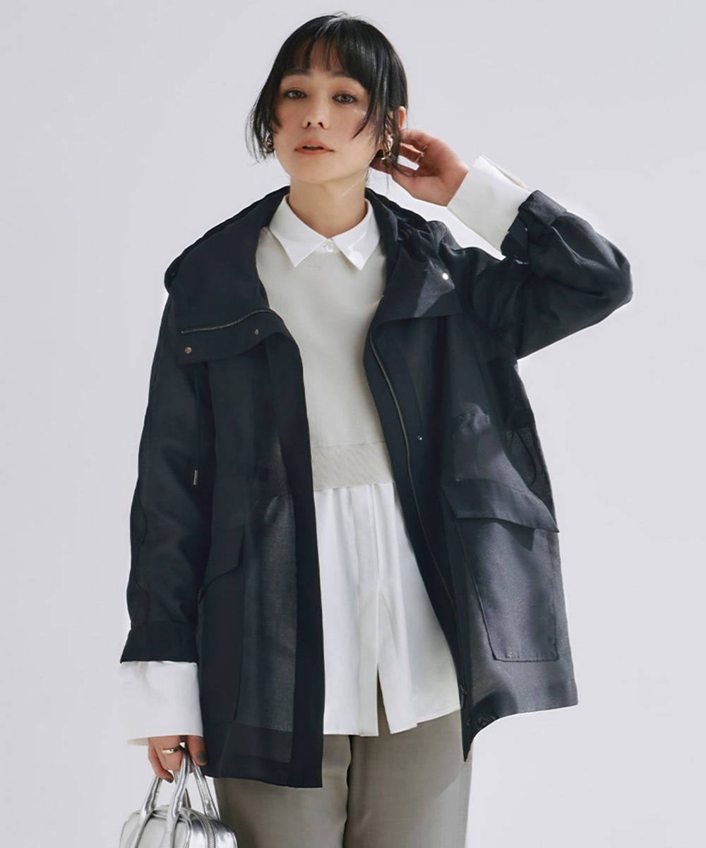 【オンワード】 ICB L(大きいサイズ)>ジャケット/アウター シアーフォルムオーガン マウンテンパーカー ブラック 42 レディース 【オンワード】 ICB L(大きいサイズ)>ジャケット/アウター シアーフォルムオーガン マウンテンパーカー ブラック 42 レディース