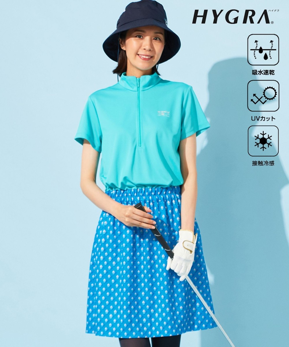 【オンワード】 23区GOLF>ワンピース 【WOMEN】【接触冷感・UVケア・吸水速乾】アイス柄 切替ワンピース サックスブルー ML レディース 【オンワード】 23区GOLF>ワンピース 【WOMEN】【接触冷感・UVケア・吸水速乾】アイス柄 切替ワンピース サックスブルー ML レディース