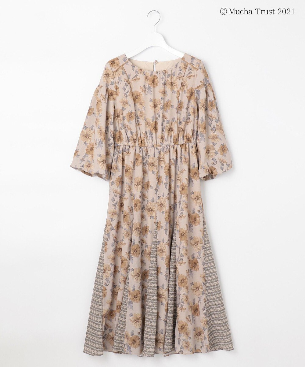 【オンワード】 Feroux>ワンピース 【Mucha】アートフラワープリントワンピース グレー 2 レディース 【送料無料】