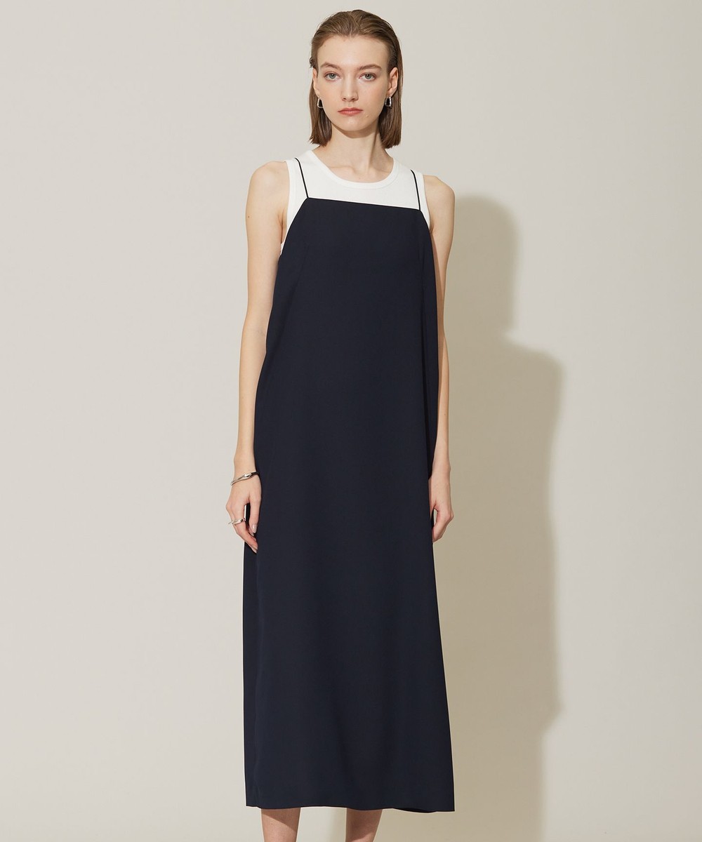 【オンワード】 ICB>ワンピース 【接触冷感・UVケア・速乾・洗える】FluidBackSatin キャミソールワンピース ネイビー 4 レディース 【オンワード】 ICB>ワンピース 【接触冷感・UVケア・速乾・洗える】FluidBackSatin キャミソールワンピース ネイビー 4 レディース
