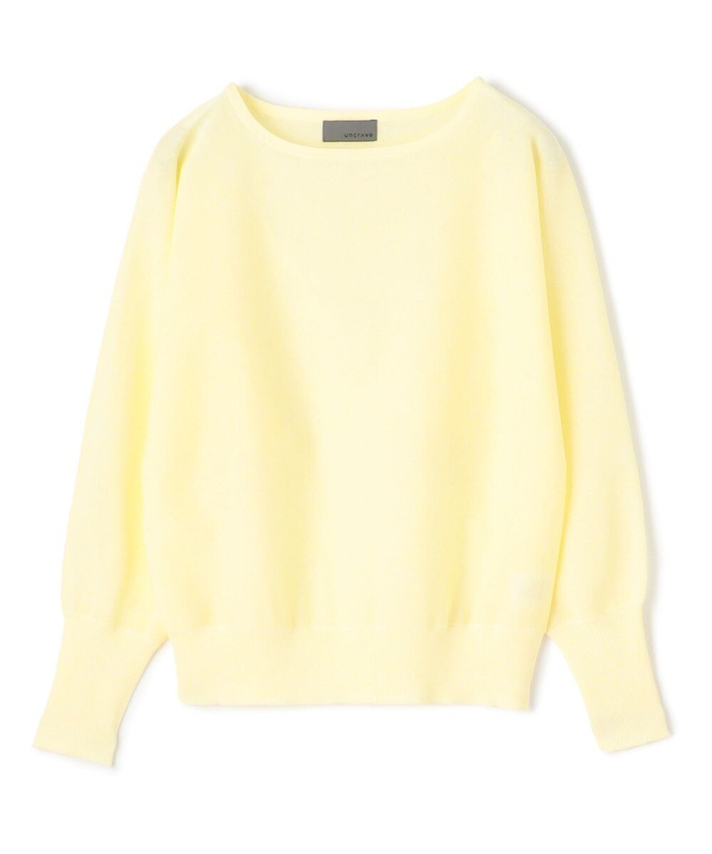 【オンワード】 uncrave>トップス 【手洗い可】シアーニット ドルマントップス クリームイエロー F レディース