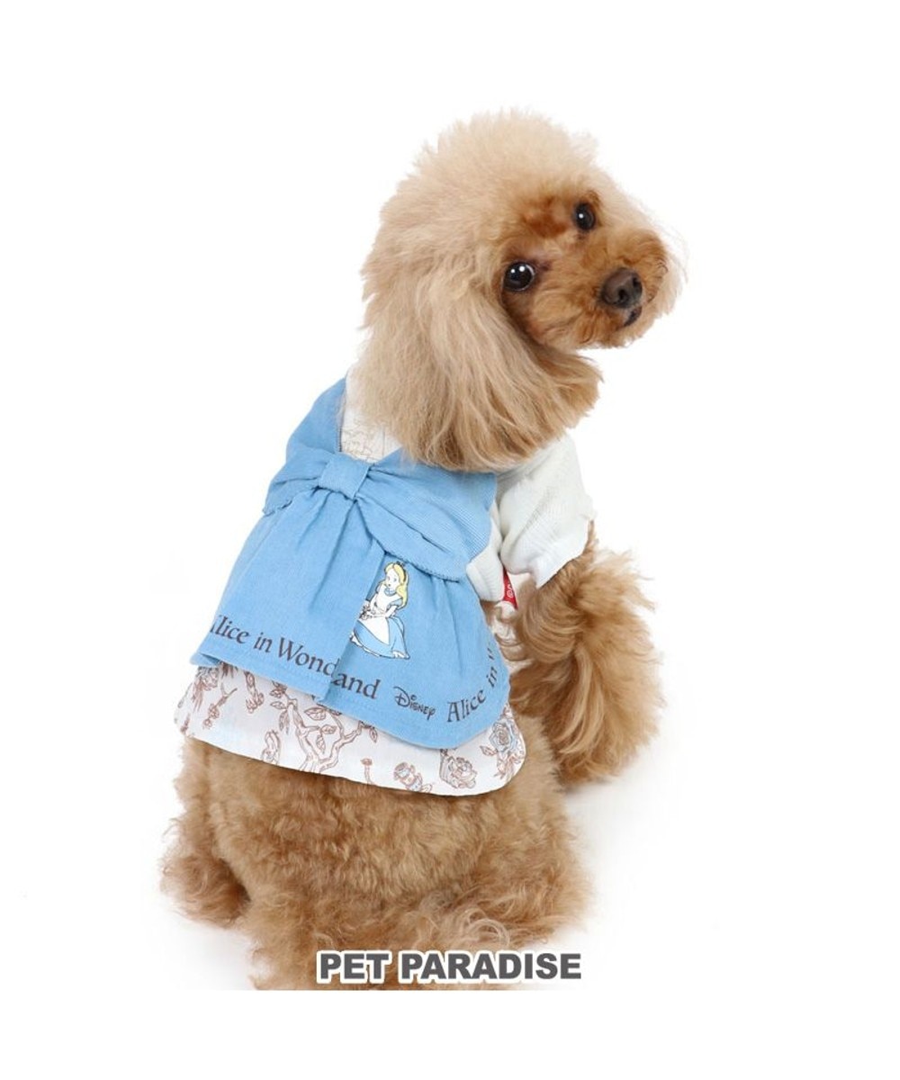PET PARADISE>ペットグッズ 犬 服 ディズニー ふしぎの国のアリス ワンピース 【小型犬】 リボン 水色 ＳＳ