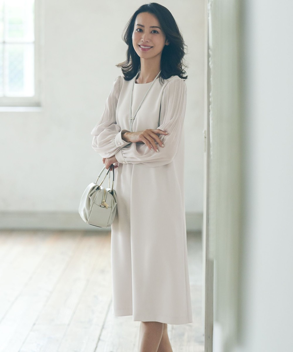 【オンワード】 23区>ワンピース 【セットアップ対応】トリアセダブルジョーゼット シフォンスリーブ ワンピース ベージュ 38 レディース 【オンワード】 23区>ワンピース 【セットアップ対応】トリアセダブルジョーゼット シフォンスリーブ ワンピース ベージュ 38 レディース