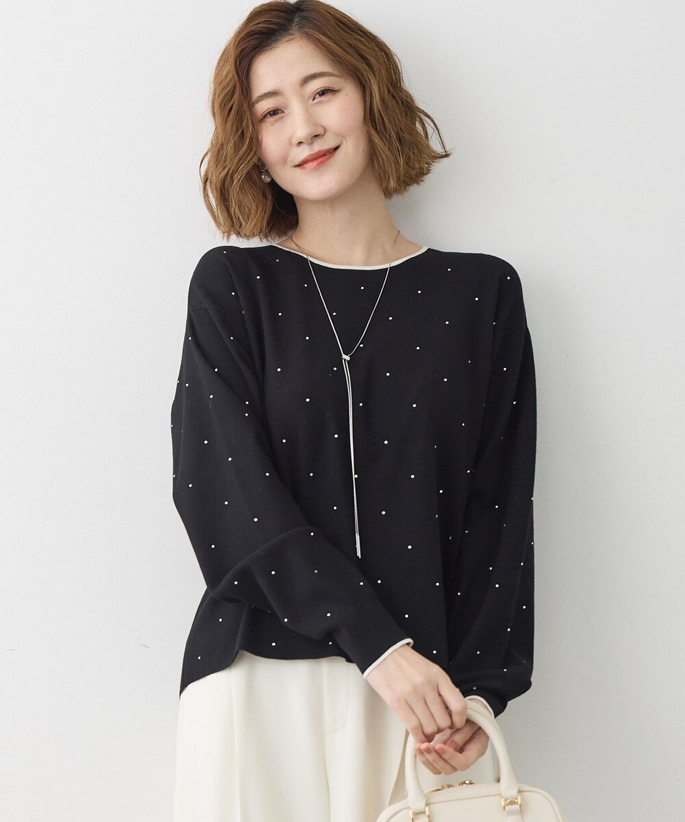 【オンワード】 23区>トップス 【先行予約/WEB＆一部店舗限定カラーあり】クリスタルホットフィット ニット ブラック 38 レディース