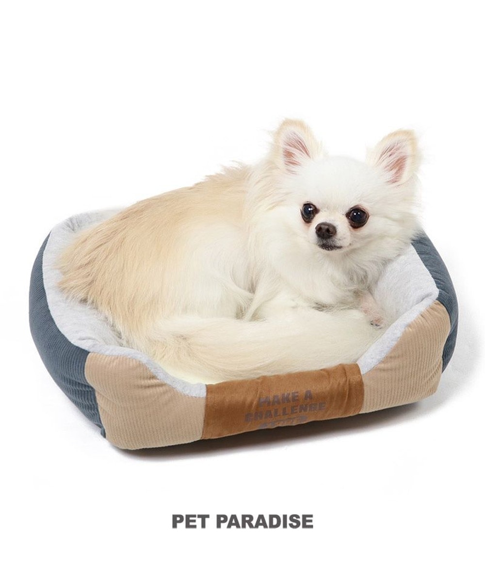 ＜オンワード＞PET PARADISE>ペットグッズ 犬 ベッド おしゃれ カドラーベッド (38×32cm) 切替 茶 Ｐ／3ｋ