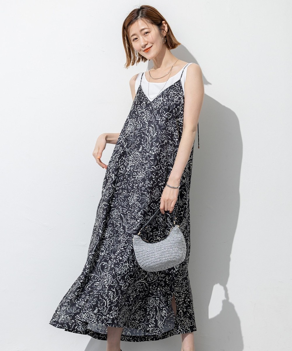 【オンワード】 23区 L(大きいサイズ)>ワンピース 【洗える】アンティークフラワープリント キャミソールワンピース ブラックベース 46 レディース 【オンワード】 23区 L(大きいサイズ)>ワンピース 【洗える】アンティークフラワープリント キャミソールワンピース ブラックベース 46 レディース