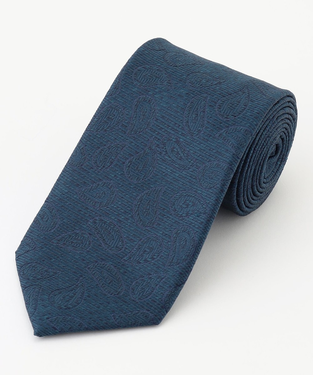 【オンワード】 J.PRESS MEN>スーツ/ネクタイ 【J.PRESS 10PLY LUXURY SILK COLLECTION】ペイズリー小紋 ネクタイ ブルー F メンズ