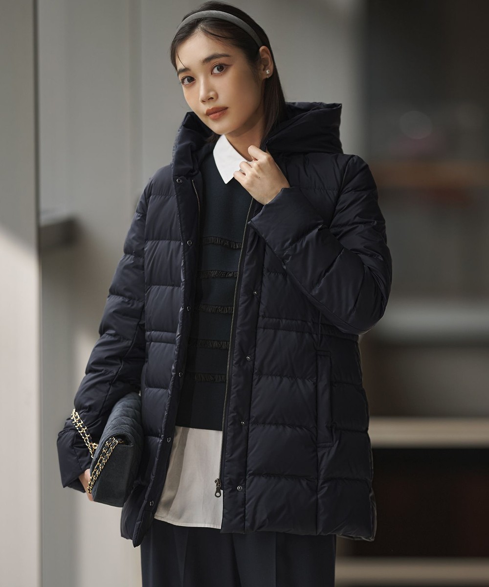 【オンワード】 23区>ジャケット/アウター 【VERY12月号掲載/新色追加】シレータフタ ミドル丈 ダウンコート ネイビー 38 レディース 【オンワード】 23区>ジャケット/アウター 【VERY12月号掲載/新色追加】シレータフタ ミドル丈 ダウンコート ネイビー 38 レディース