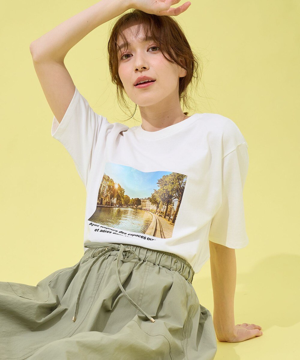 【オンワード】 any FAM>トップス オーガビッツアソートプリントTシャツ 川フォト 2 レディース