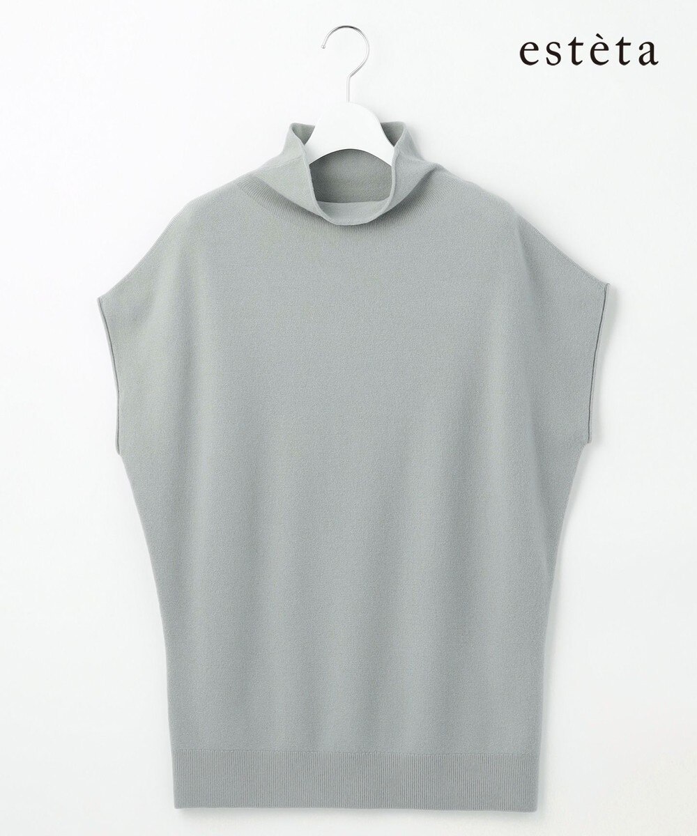 【オンワード】 23区>トップス 【エステータ】エアリースパンウール アームウォーマーデザイン ハイネックニット ミントグリーン 4 レディース 【オンワード】 23区>トップス 【エステータ】エアリースパンウール アームウォーマーデザイン ハイネックニット ミントグリーン 4 レディース