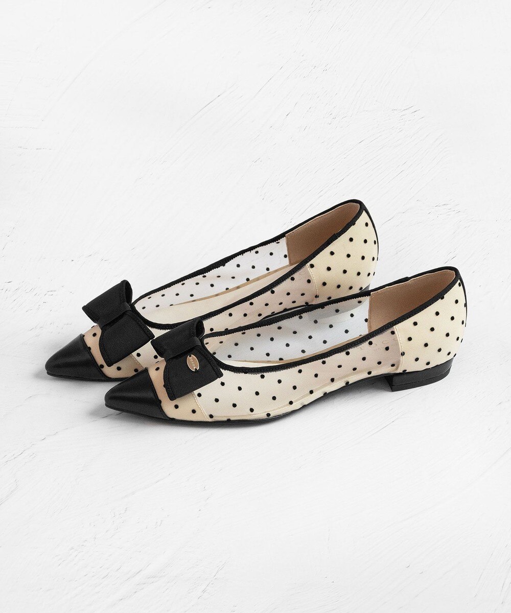 【オンワード】 TOCCA>シューズ RIBBON FLAT SHEER PUMPS パンプス ホワイト 36 レディース