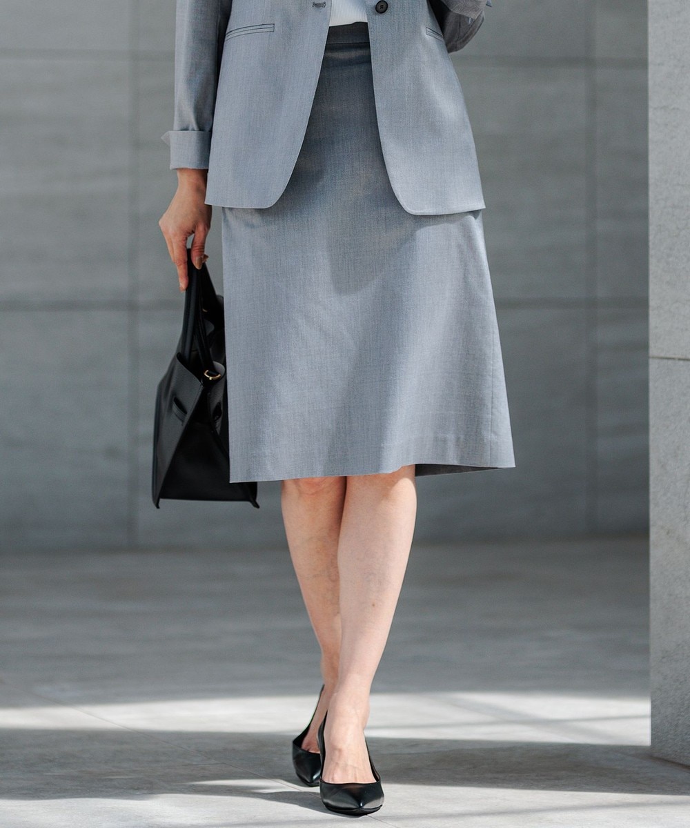 【オンワード】 23区>スカート 【洗える/セットアップ対応】グロッシーコットンシャンブレー タイトスカート ライトグレー 38 レディース 【オンワード】 23区>スカート 【洗える/セットアップ対応】グロッシーコットンシャンブレー タイトスカート ライトグレー 38 レディース