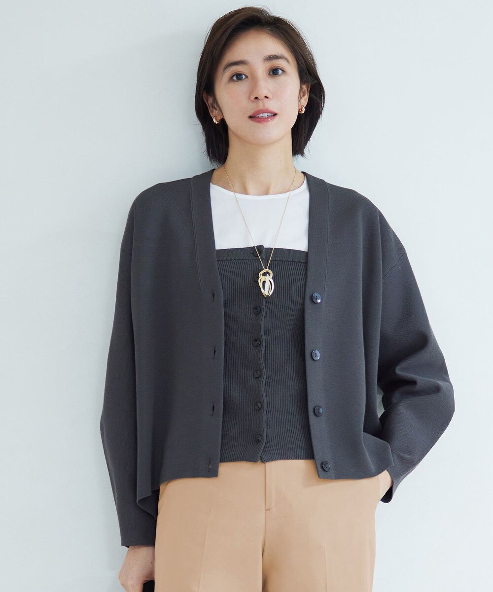 【オンワード】 自由区>トップス 【洗える】ドライコットンハイゲージニット カーディガン スレート 38 レディース 【オンワード】 自由区>トップス 【洗える】ドライコットンハイゲージニット カーディガン スレート 38 レディース