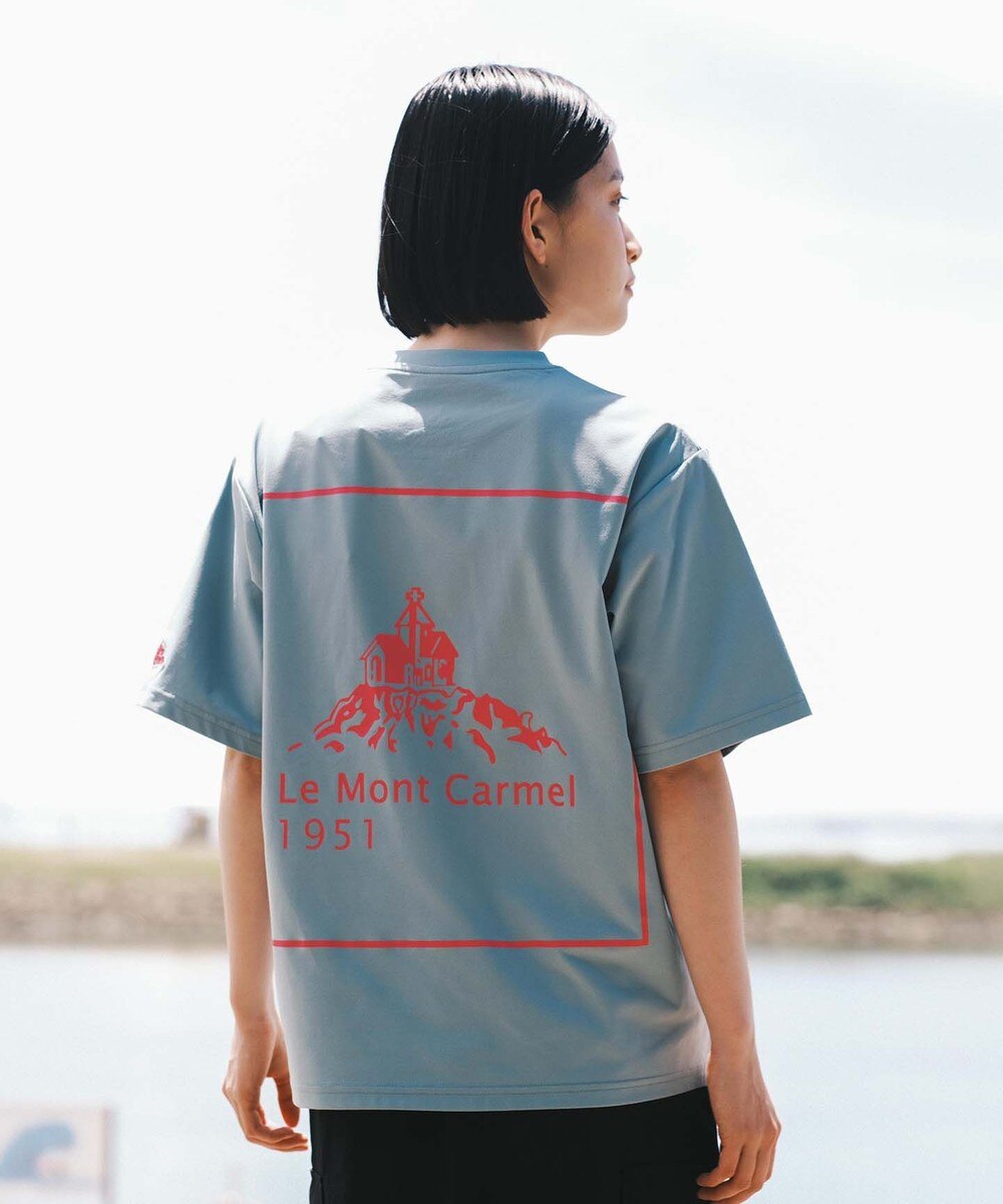 【オンワード】 SHARE PARK LADIES>トップス 【UVカット・吸水速乾・ストレッチ・軽量 】バックプリントポケットTシャツ（S・Mサイズ） サックスブルー M レディース