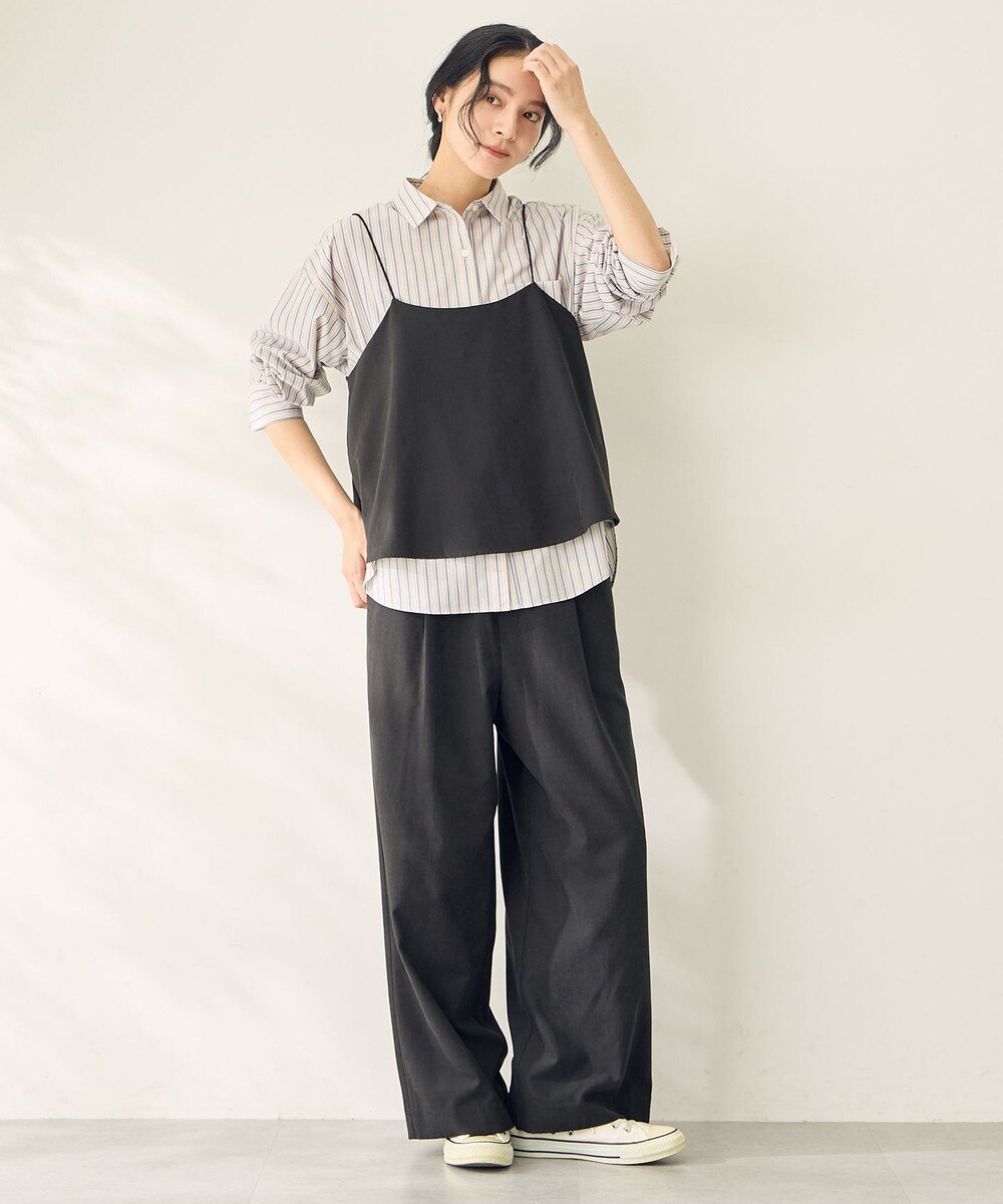 【オンワード】 ANY>ワンピース 【2SET/洗濯機可】ビスチェ×パンツセット ブラック M レディース