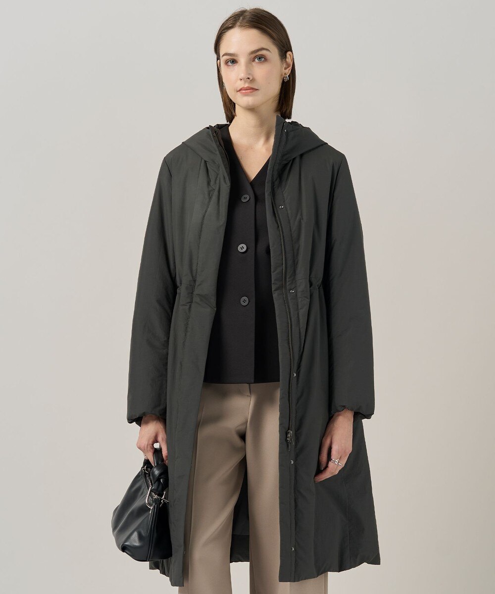 【オンワード】 ICB L（大きいサイズ）>ジャケット/アウター 【WEB＆一部店舗限定・撥水加工】ADSダウン フーデットロングコート チャコールグレー 42 レディース