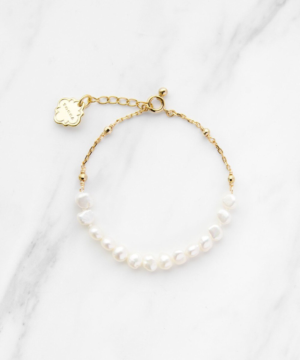 【オンワード】 TOCCA>アクセサリー BAROQUE PEARL BRACELET 淡水バロックパール ブレスレット ゴールド F レディース