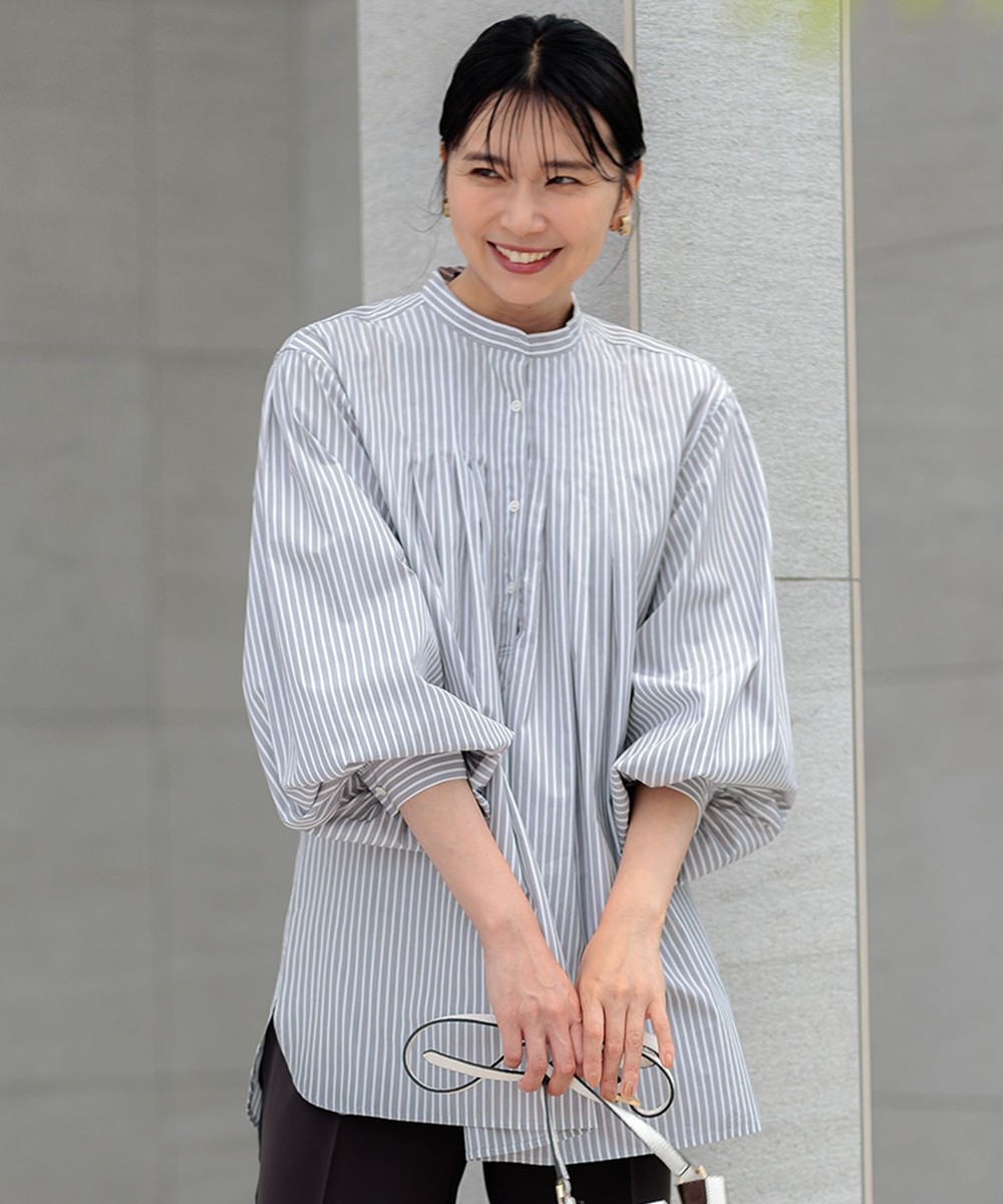 【オンワード】 23区 S(小さいサイズ)>トップス 【洗える】CANCLINI ボリュームデザイン ブラウス ダークブラウンストライプ 32 レディース 【オンワード】 23区 S(小さいサイズ)>トップス 【洗える】CANCLINI ボリュームデザイン ブラウス ダークブラウンストライプ 32 レディース