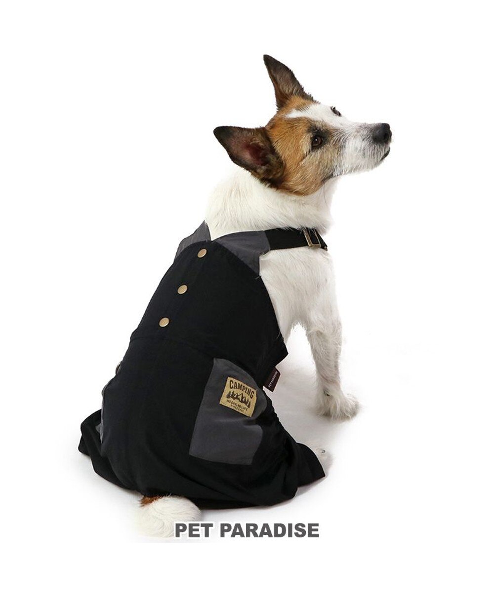 PET PARADISE>ペットグッズ ペットパラダイス オーバーオール ミリタリ ブラック 【小型犬】 ブラック ３Ｓ