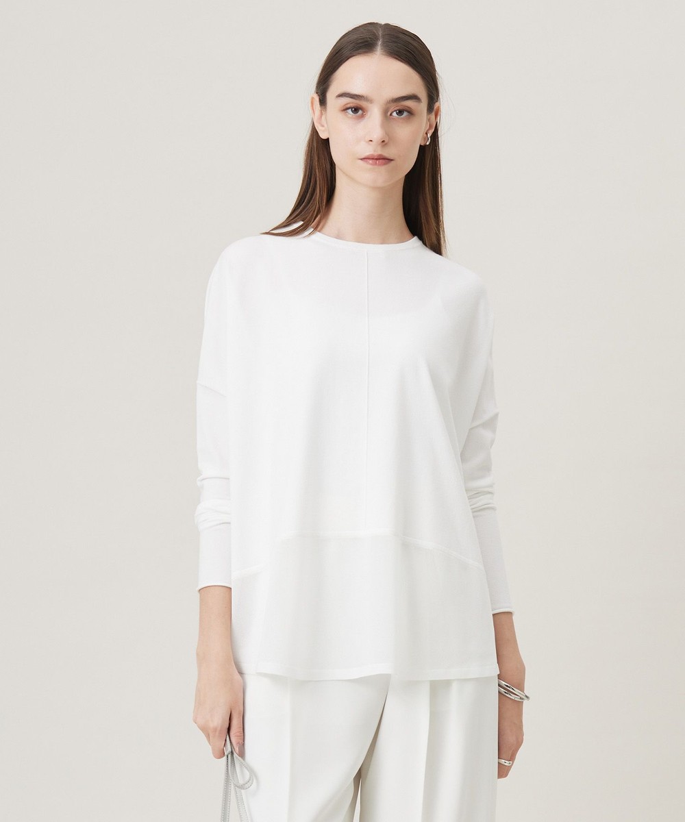 【オンワード】 ICB>トップス 【洗える】 ヴィスコースワイド シアーコンビプルオーバー オフホワイト XS レディース 【オンワード】 ICB>トップス 【洗える】 ヴィスコースワイド シアーコンビプルオーバー オフホワイト XS レディース