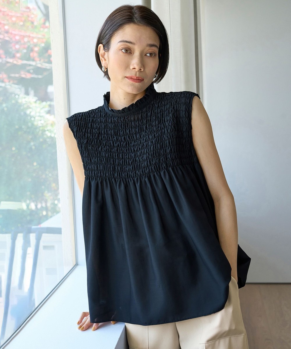 【WEB限定】シアーシャーリングブラウス