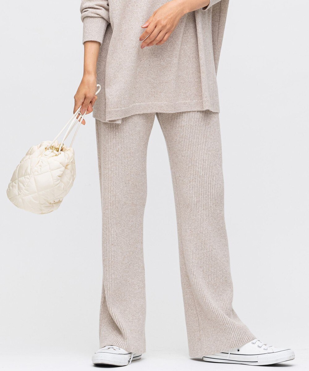 【オンワード】 23区 L>パンツ シルクネップブレンド ニット パンツ(番号2L39) ライトグレー 46 レディース 【送料無料】