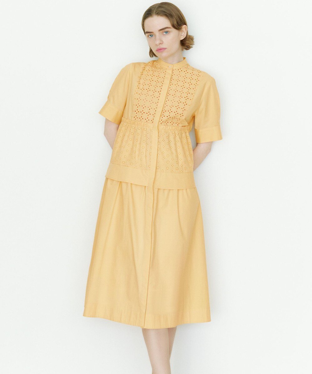 【オンワード】 組曲>ワンピース エンブロイダリーレース シャーティング ワンピース クリームイエロー 2 レディース 【オンワード】 組曲>ワンピース エンブロイダリーレース シャーティング ワンピース クリームイエロー 2 レディース