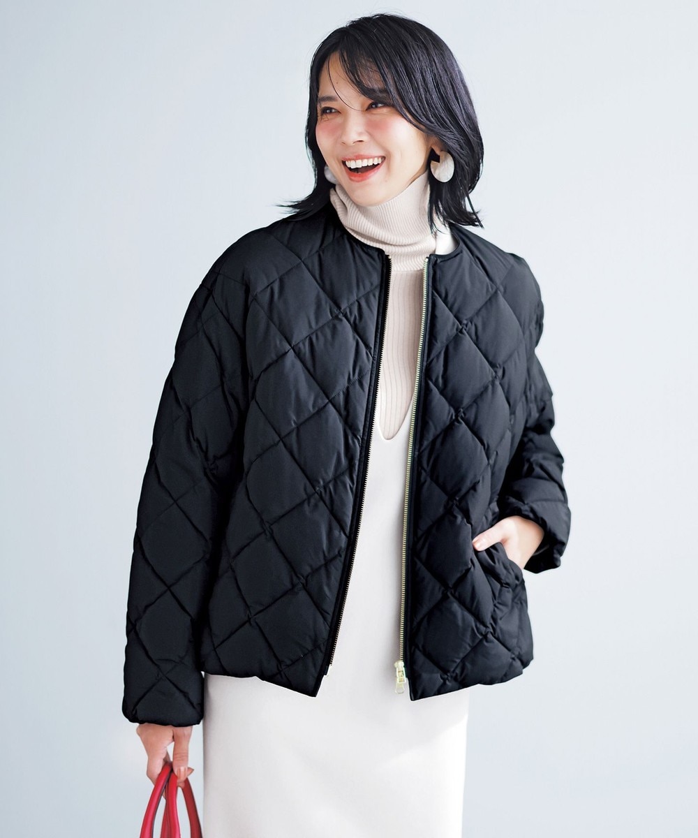 【オンワード】 UNFILO L(大きいサイズ)>ジャケット/アウター 【TAION×UNFILO】キルティングダウン ショート丈ブルゾン ブラック XL レディース 【オンワード】 UNFILO L(大きいサイズ)>ジャケット/アウター 【TAION×UNFILO】キルティングダウン ショート丈ブルゾン ブラック XL レディース