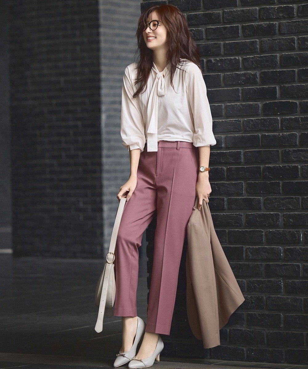 【オンワード】 ANY SIS>パンツ 【保温効果/ストレッチ】シリーズ累計13万枚突破!ビューティサーモ テーパードパンツ ピンク 1 レディース 【オンワード】 ANY SIS>パンツ 【保温効果/ストレッチ】シリーズ累計13万枚突破!ビューティサーモ テーパードパンツ ピンク 1 レディース