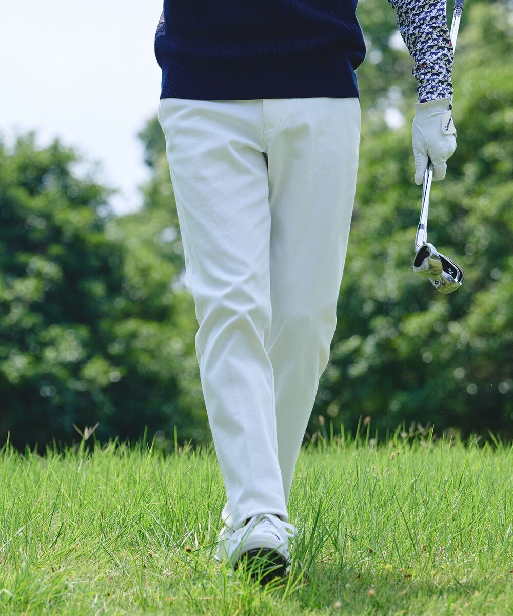 【オンワード】 23区GOLF>パンツ 【MEN】【ストレッチ】ハイパワーストレッチカルゼパンツ ホワイト 90 メンズ