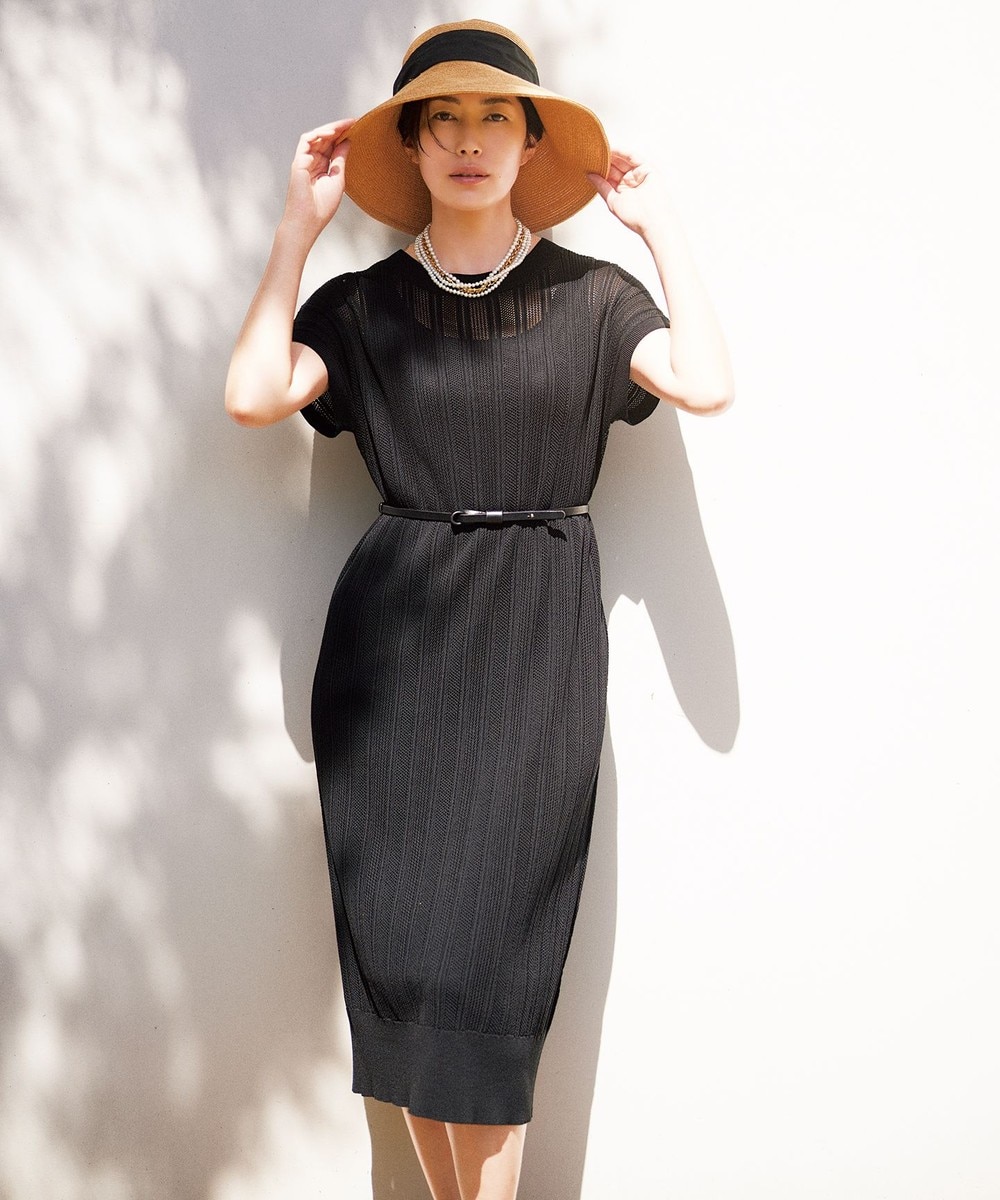 【オンワード】 自由区 S(小さいサイズ)>ワンピース 【ワコールコラボ】【カタログ掲載・洗える】レーシーニット ドレス ブラック 32 レディース 【オンワード】 自由区 S(小さいサイズ)>ワンピース 【ワコールコラボ】【カタログ掲載・洗える】レーシーニット ドレス ブラック 32 レディース