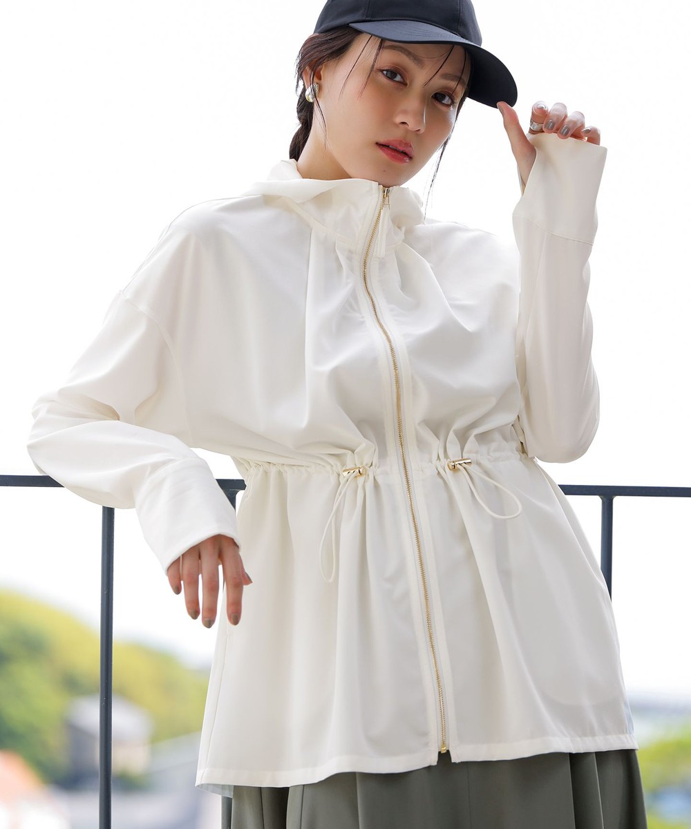 【オンワード】 ANY SIS>トップス 【撥水・UVカット・洗える】ラッシュガードシリーズ パーカー オフホワイト 2 レディース 【オンワード】 ANY SIS>トップス 【撥水・UVカット・洗える】ラッシュガードシリーズ パーカー オフホワイト 2 レディース