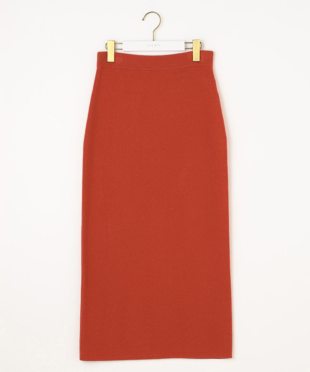 【オンワード】 ANY SIS>スカート 【洗える・セットアップ可】アンチピリング総針ニット スカート オレンジ 2 レディース 【オンワード】 ANY SIS>スカート 【洗える・セットアップ可】アンチピリング総針ニット スカート オレンジ 2 レディース